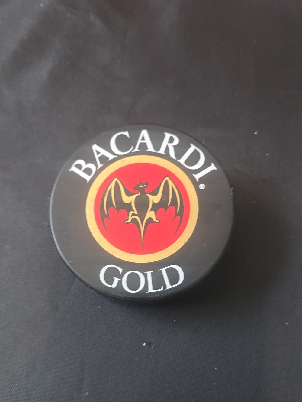 Bacardi Gold Rum Promotional Hockey Puck